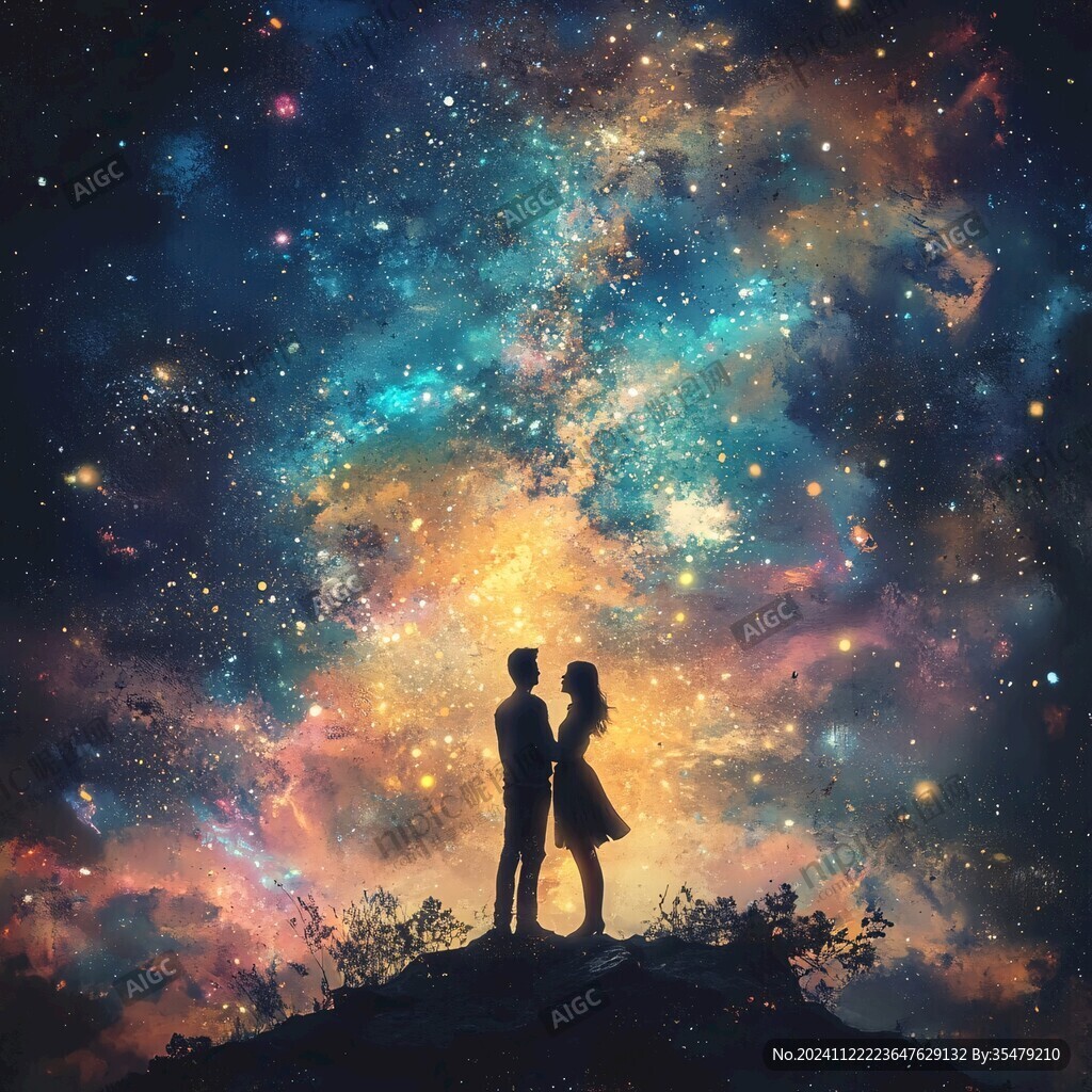 情侶看流星雨