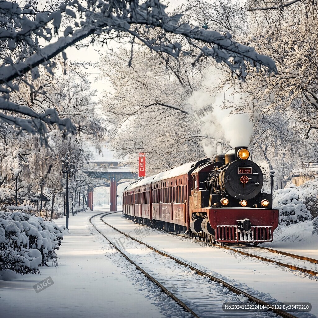 雪中火車頭