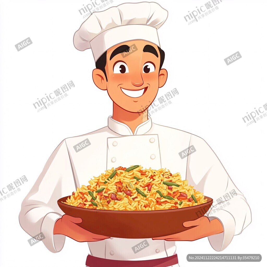 卡通漫畫風炒飯形象