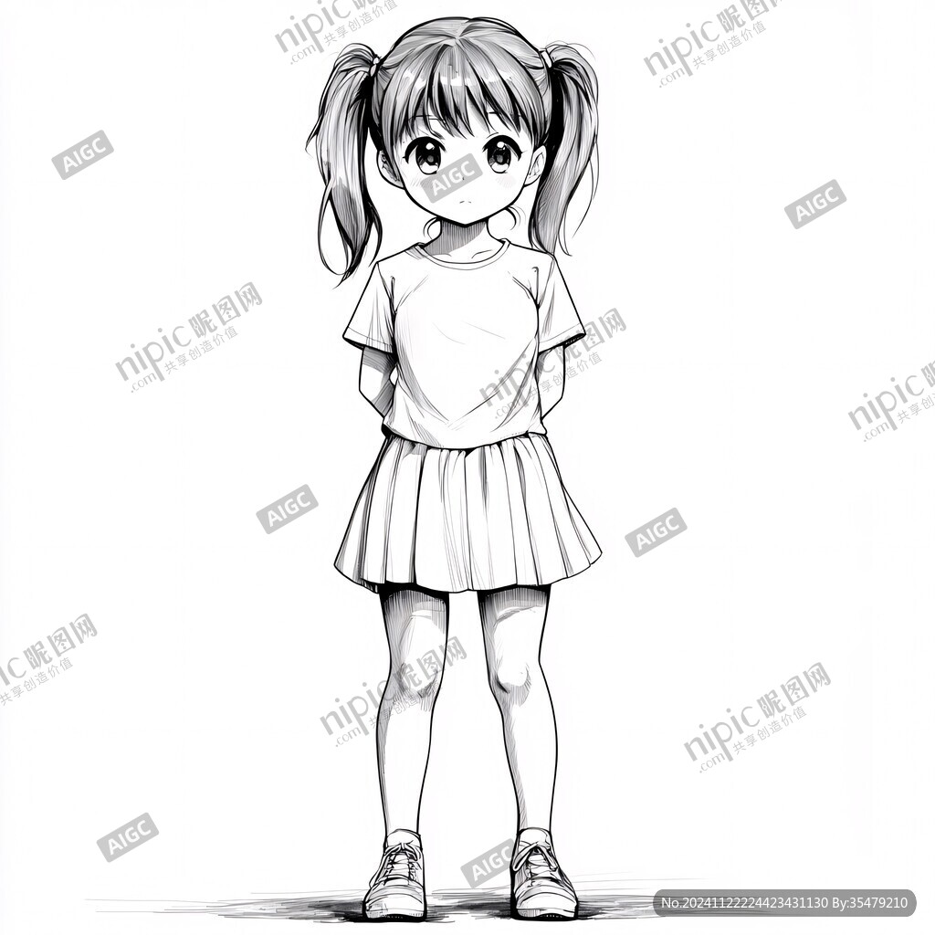 小姑娘線稿