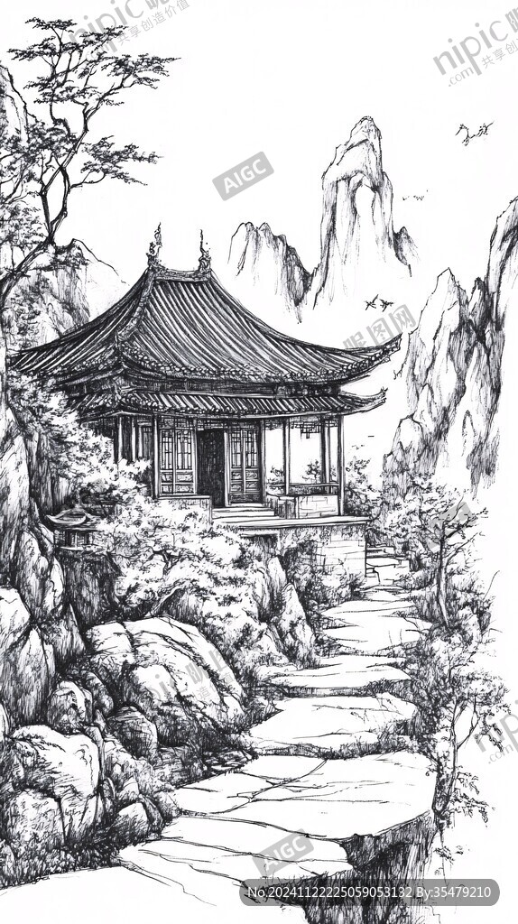華清宮線稿
