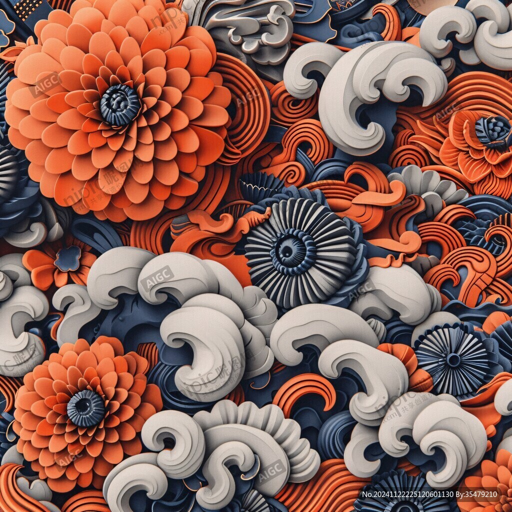 3d花紋底紋素材下載