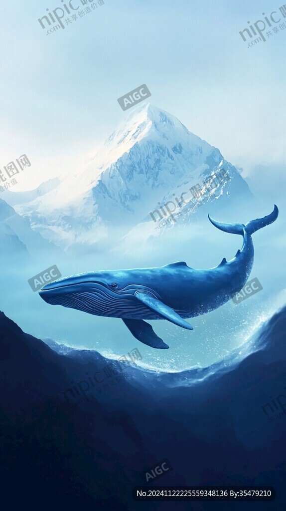 座頭鯨插畫