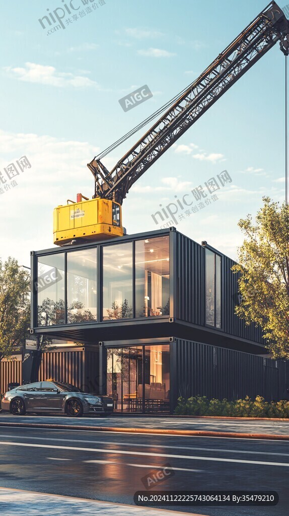 3d玻璃金屬材質(zhì)建筑