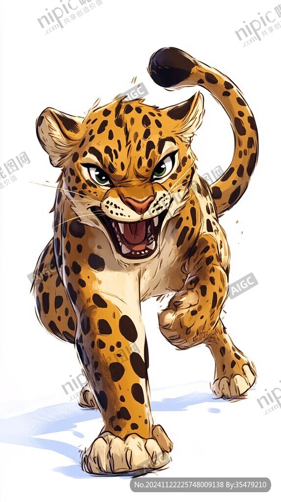 金錢豹插畫