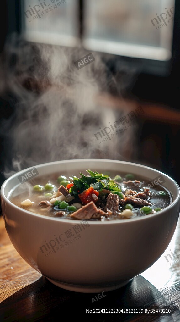 羊肉泡饃素材