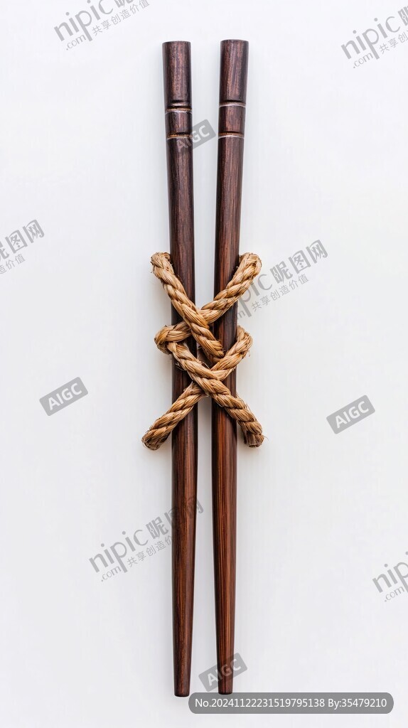 紅木筷俯視圖