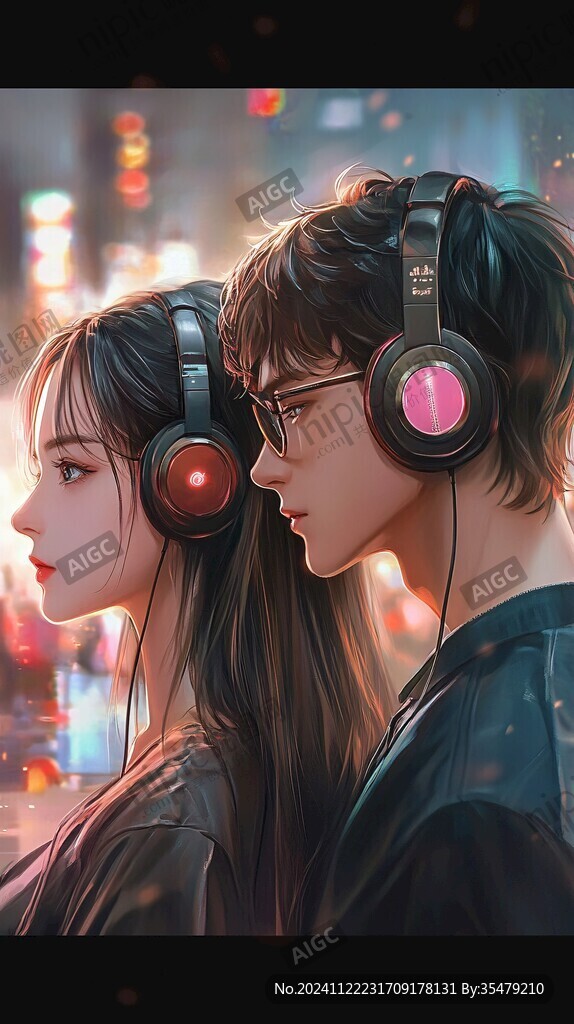 插畫情侶