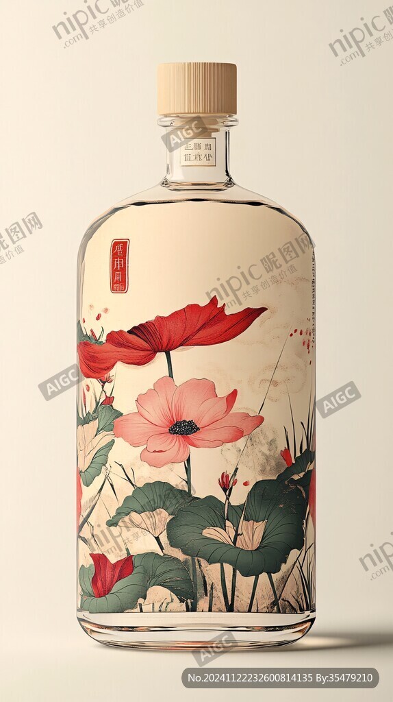 黃酒包裝插畫
