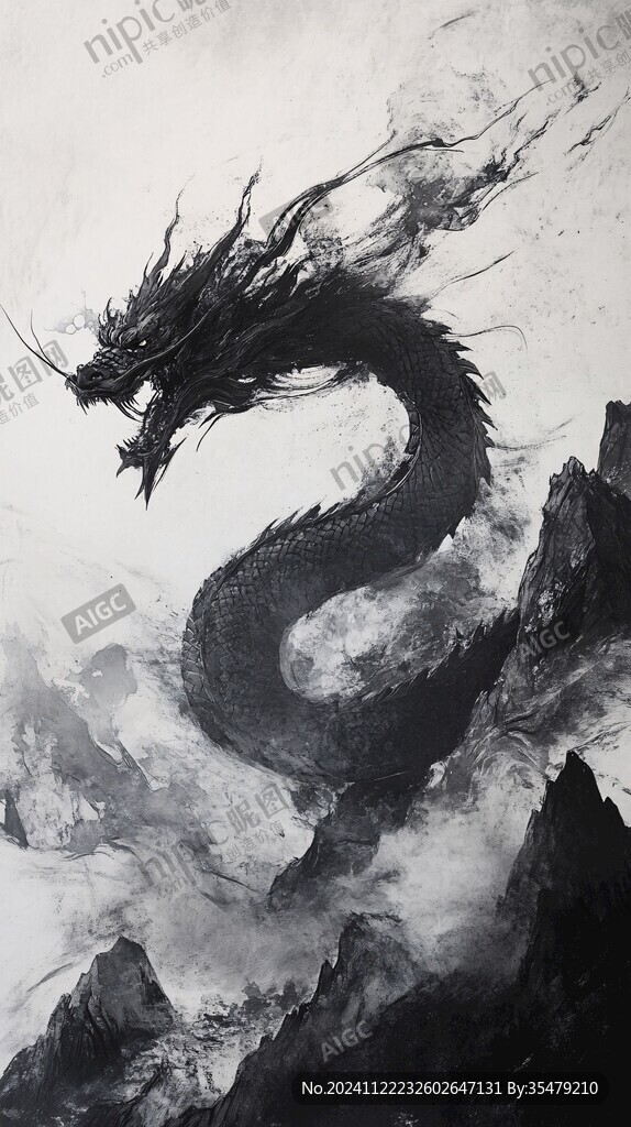 古風龍插畫