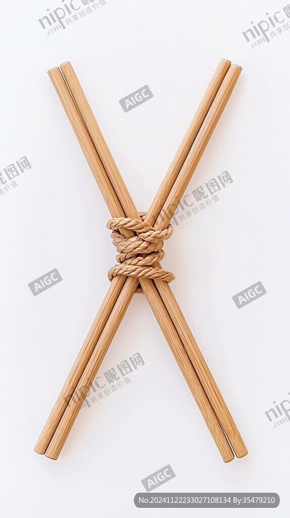 紅木筷俯視圖