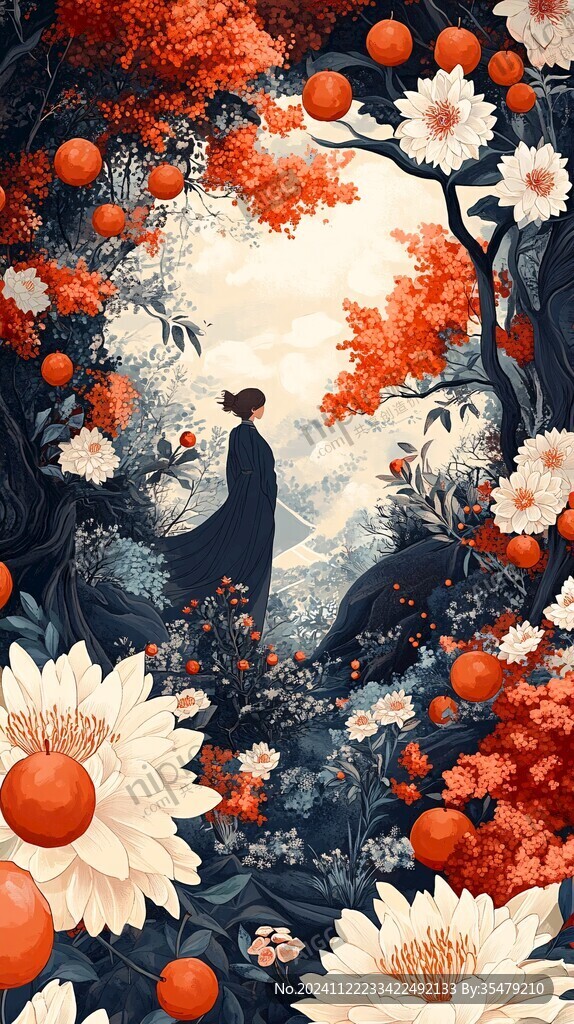 沃柑包裝插畫