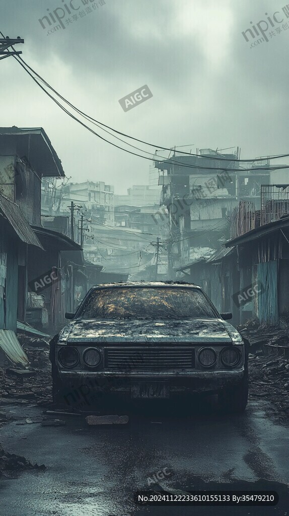 荒廢的汽車