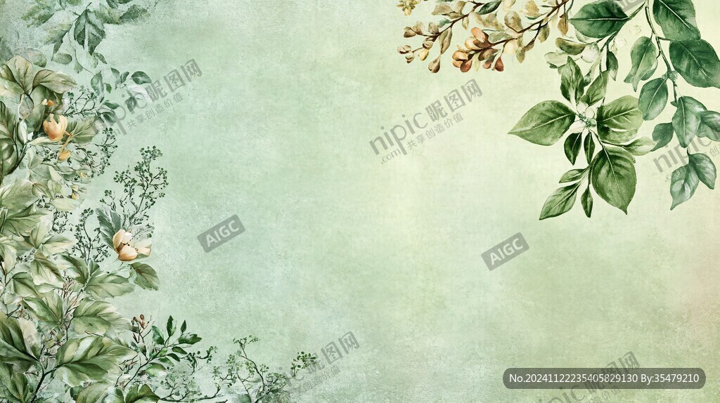 草本植物唯美背景