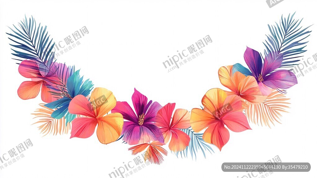彩色怪獸花朵設(shè)計(jì)素材