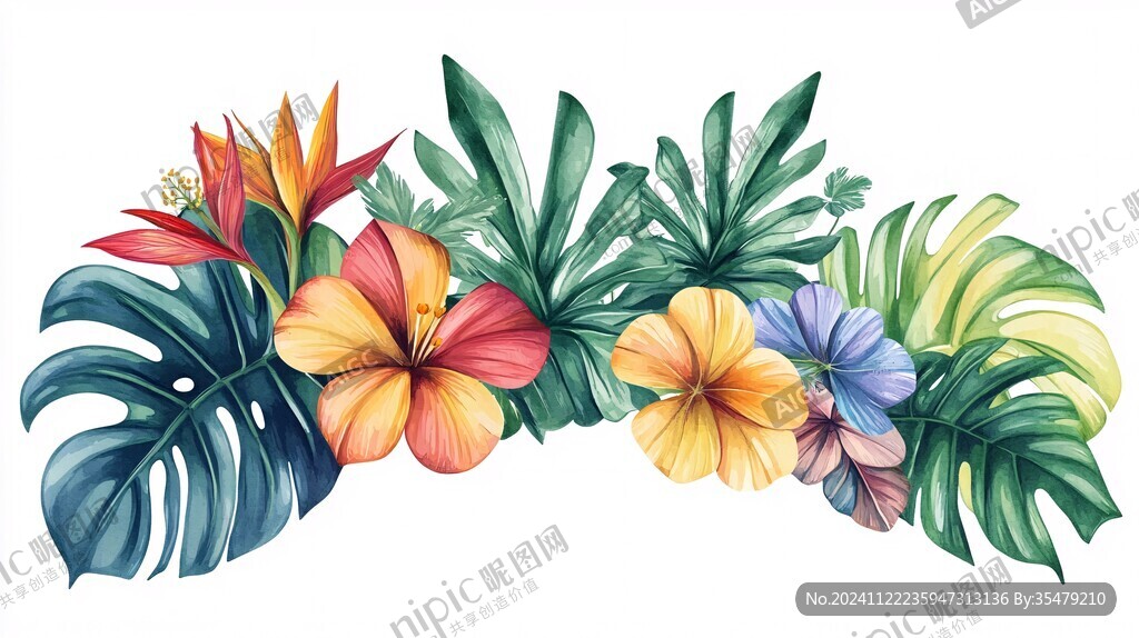 熱帶植物插畫
