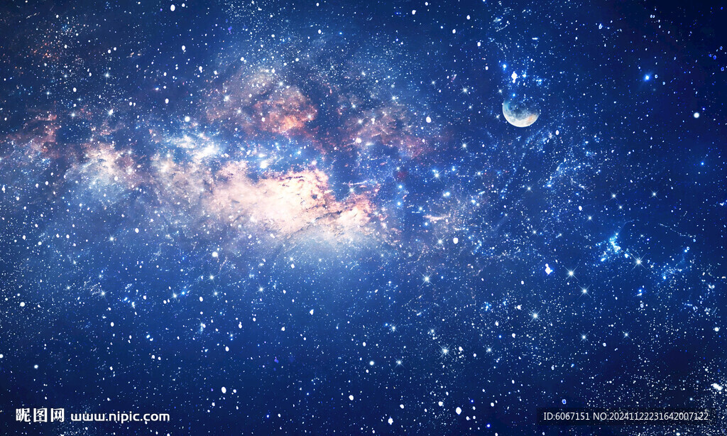 藍(lán)色宇宙星空背景墻