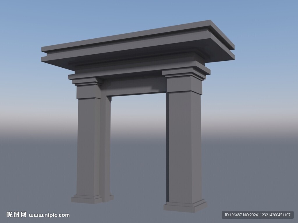 新中式門樓3ds Max 設計