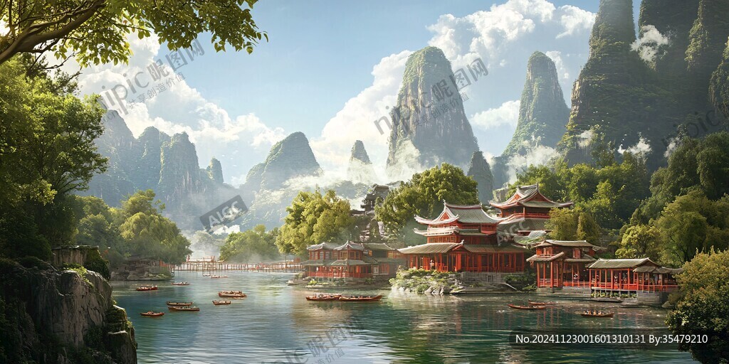 古風(fēng)山水場(chǎng)景