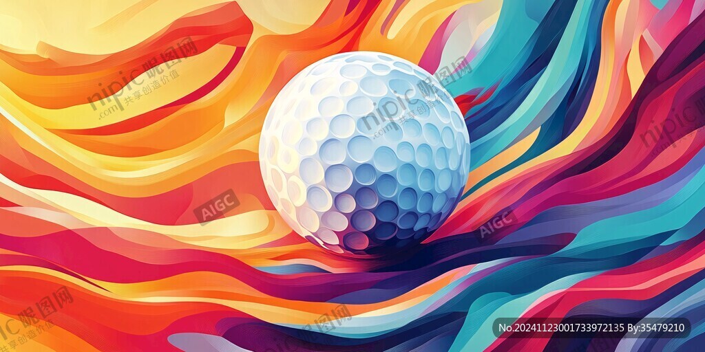 高爾夫球插畫