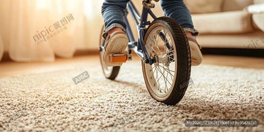 玩自行車的小孩