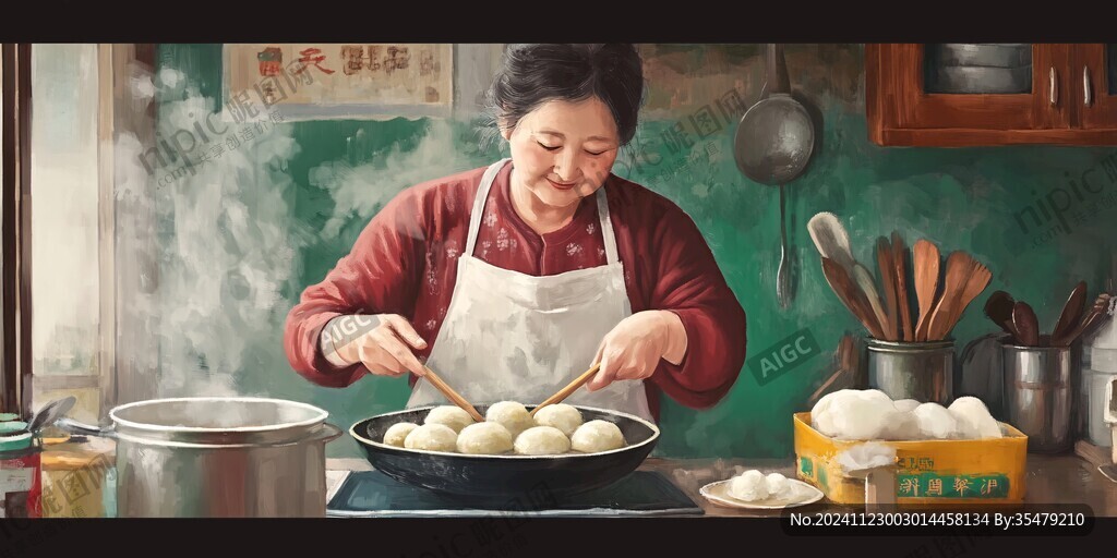 水煎包插畫