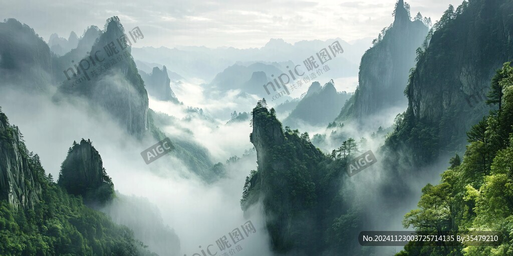 群峰仙境全景