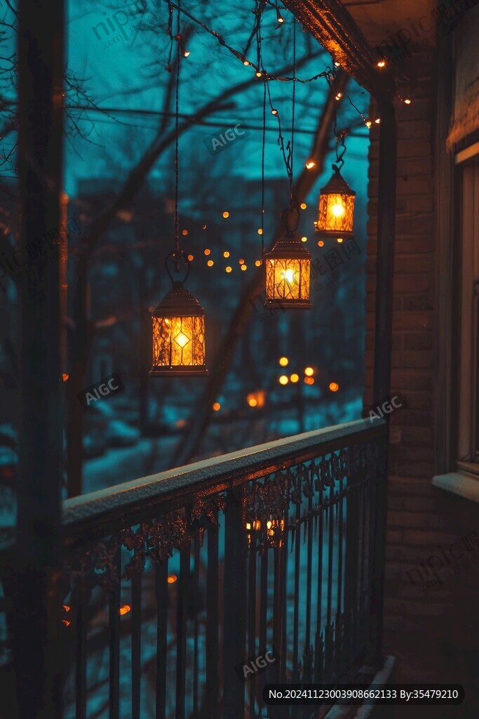 夜晚廊燈