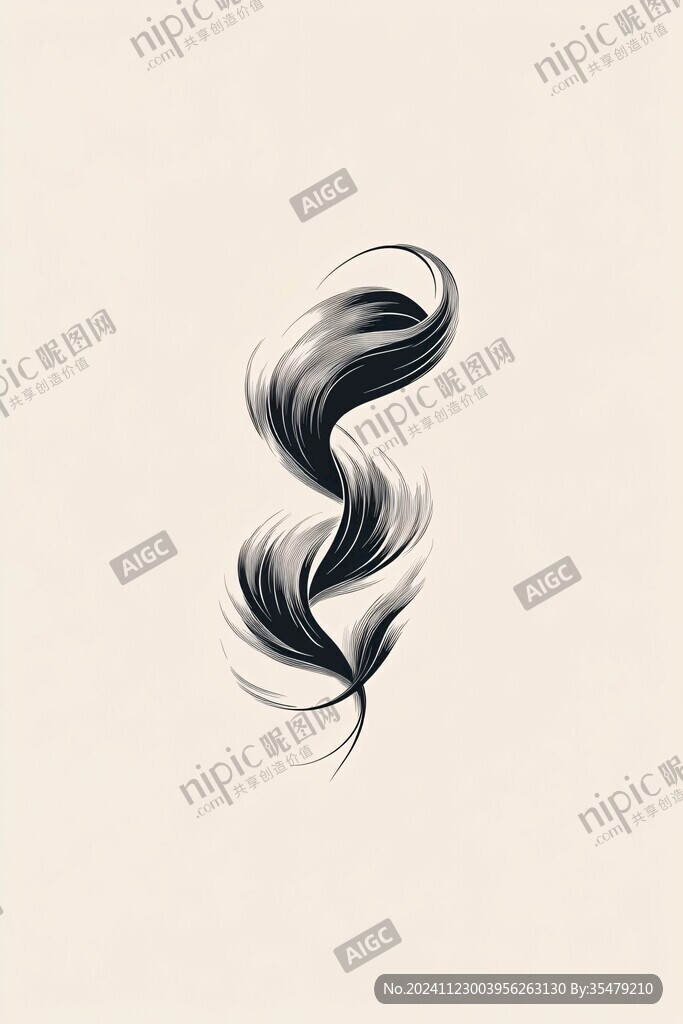 唯美線條毛發(fā)線條