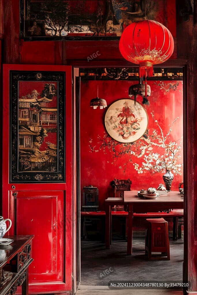 古風(fēng)紅墻壁紙