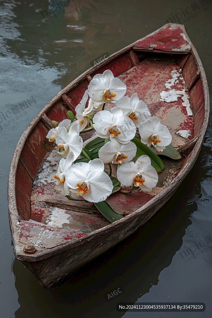 鮮花小船