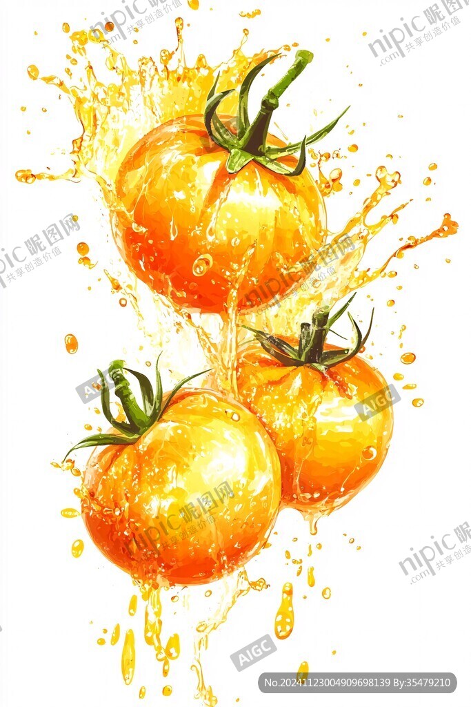 冰糖小番茄插畫