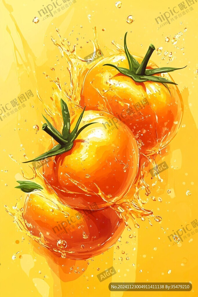 冰糖小番茄插畫