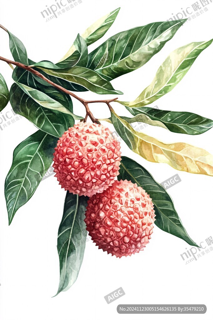貴妃荔枝插畫