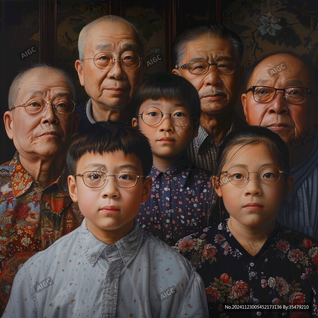清代家族畫像
