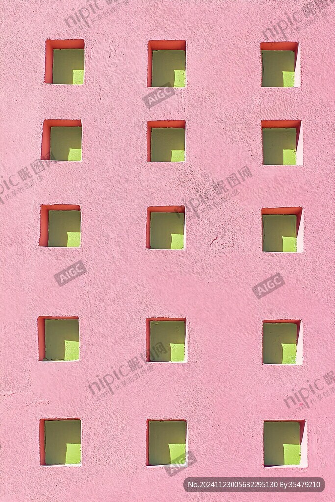粉色建筑外墻