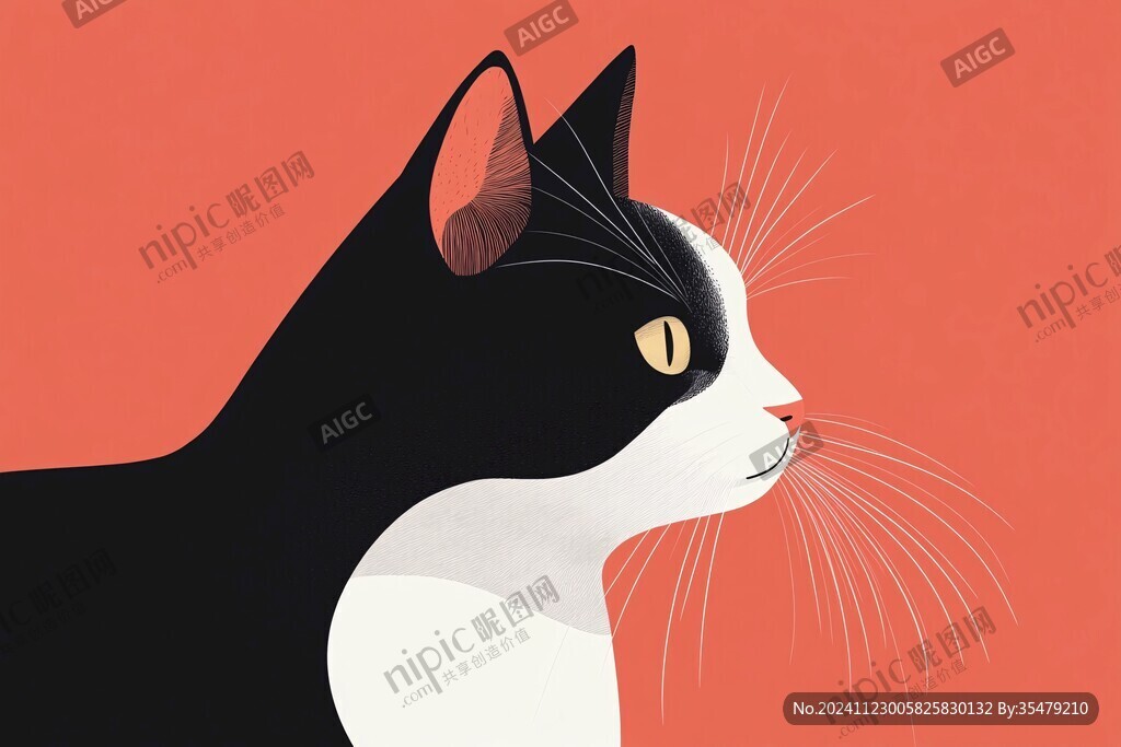 貓咪海報(bào)插畫