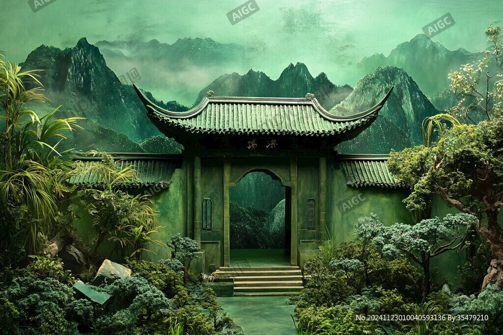 亭臺樓閣背景墻