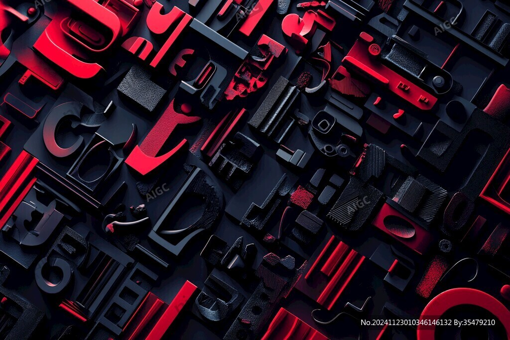 3d字母背景