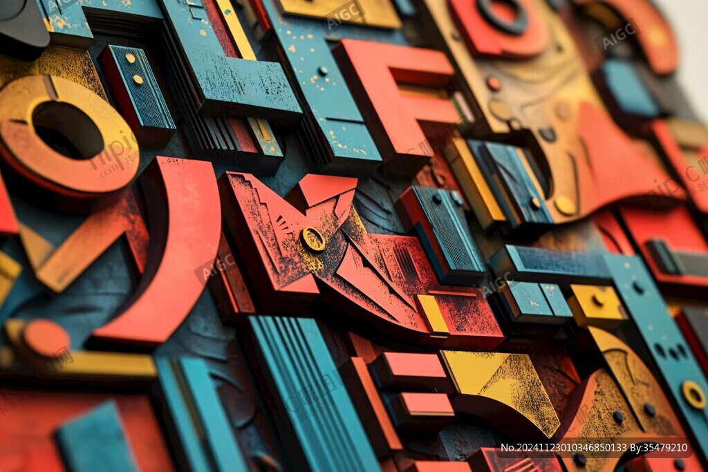 3d字母背景
