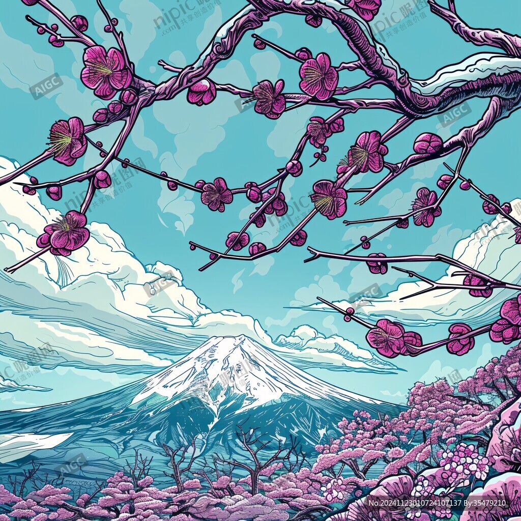 雪山紅梅
