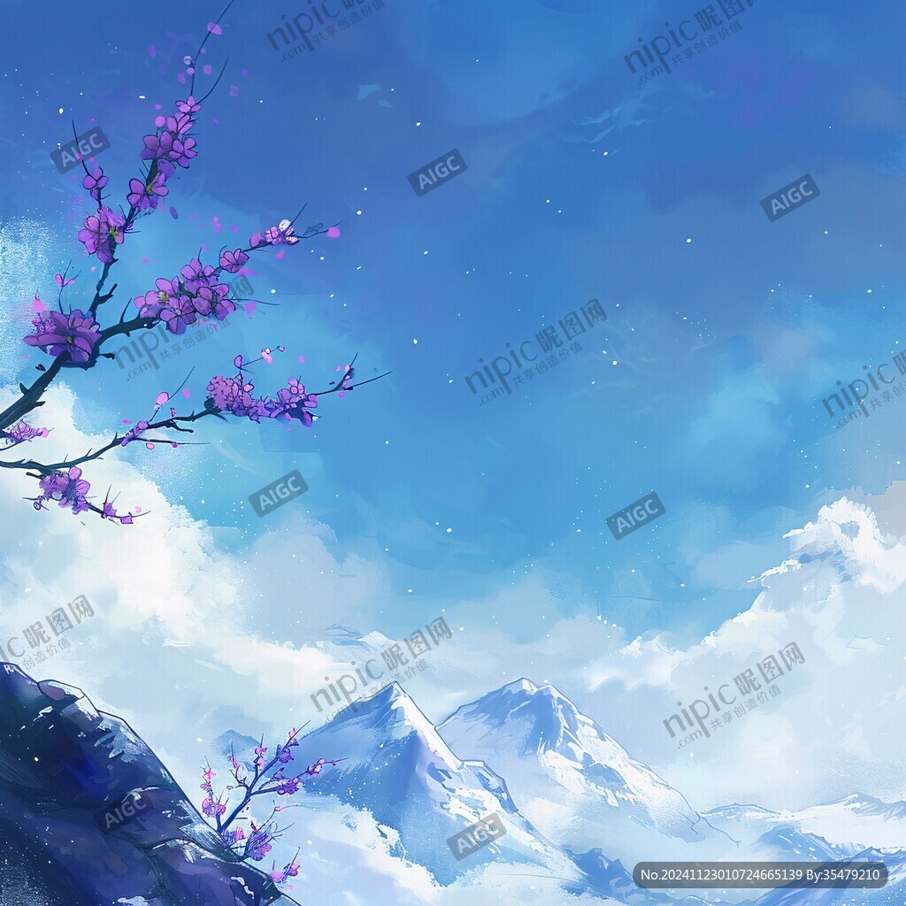 雪山原畫