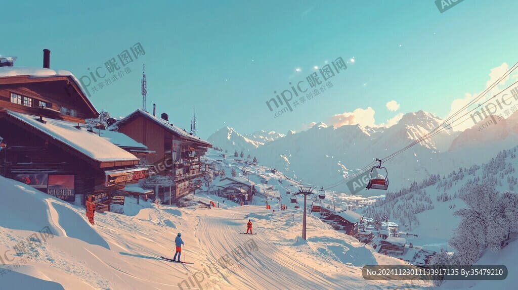 滑雪場視覺