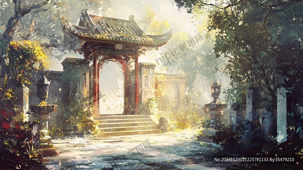 插畫愛(ài)晚亭