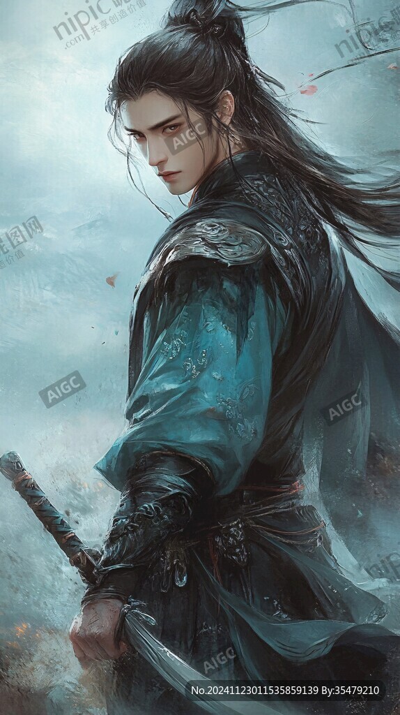 原創(chuàng)手繪古裝美男