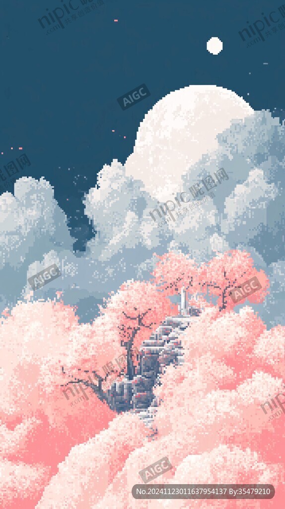 粉色治愈風景