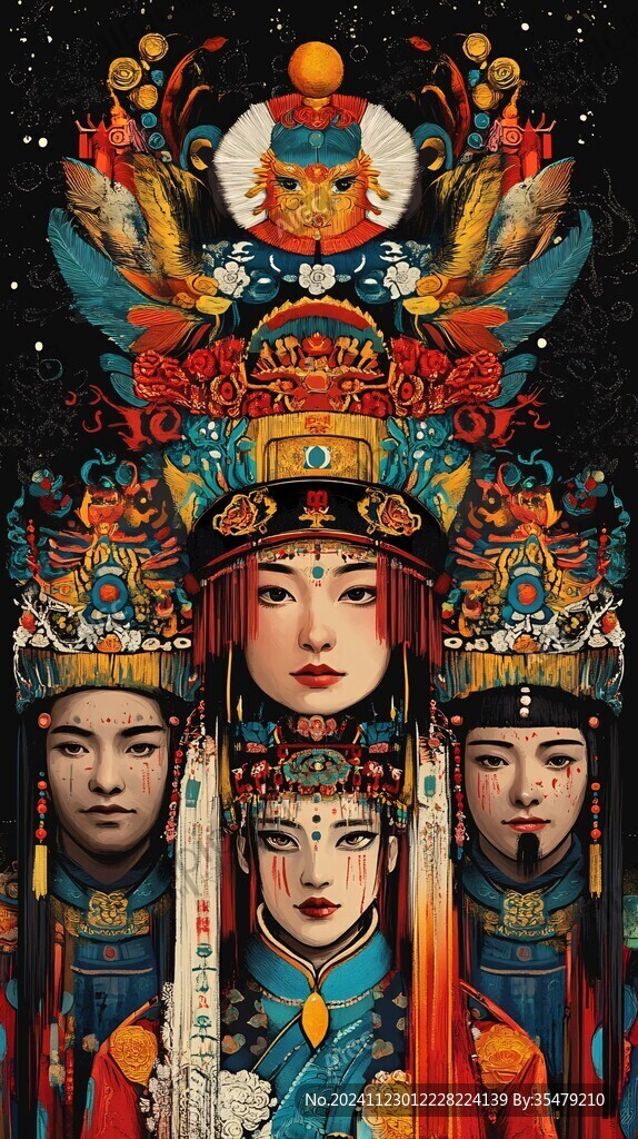 滿族包裝插畫