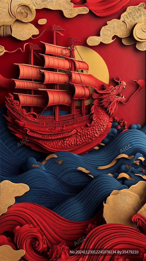 揚帆起航紅色