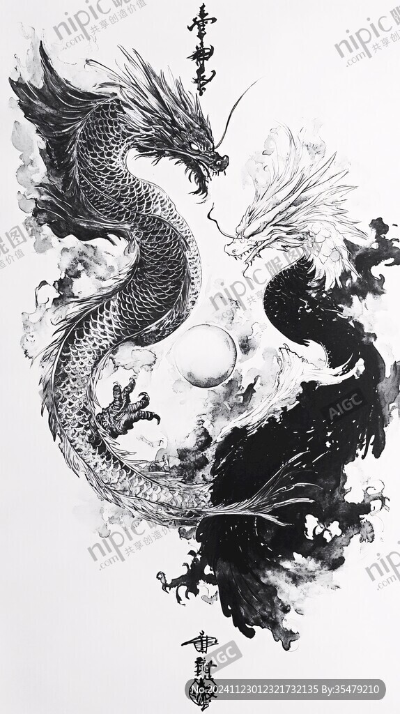 龍年插畫(huà)手繪