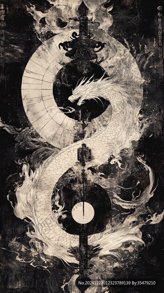 古風龍插畫